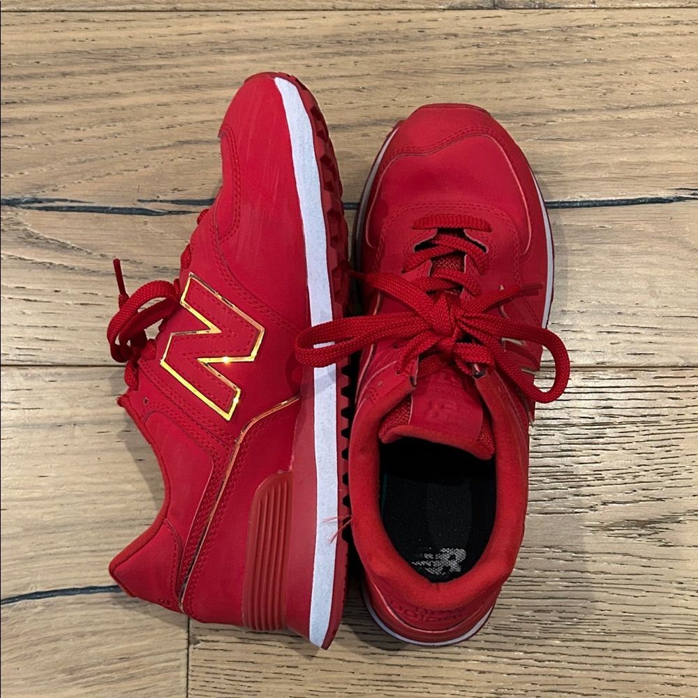 New Balance Women’s Bright Red Sneakers - Picture 3 of 5